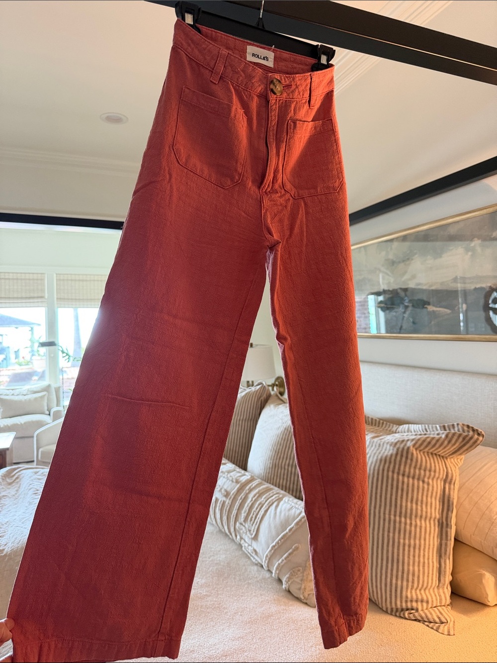 ROLLA'S Rust Red Wide-Leg Pants